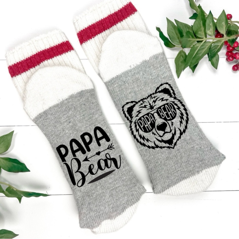 New Casual Gray and White Socks